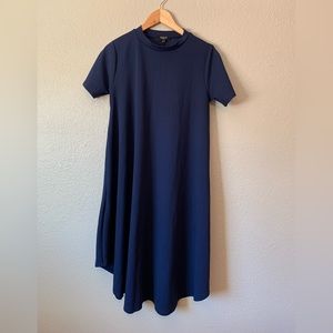 Roolee large nursing and maternity dress navy blue midi